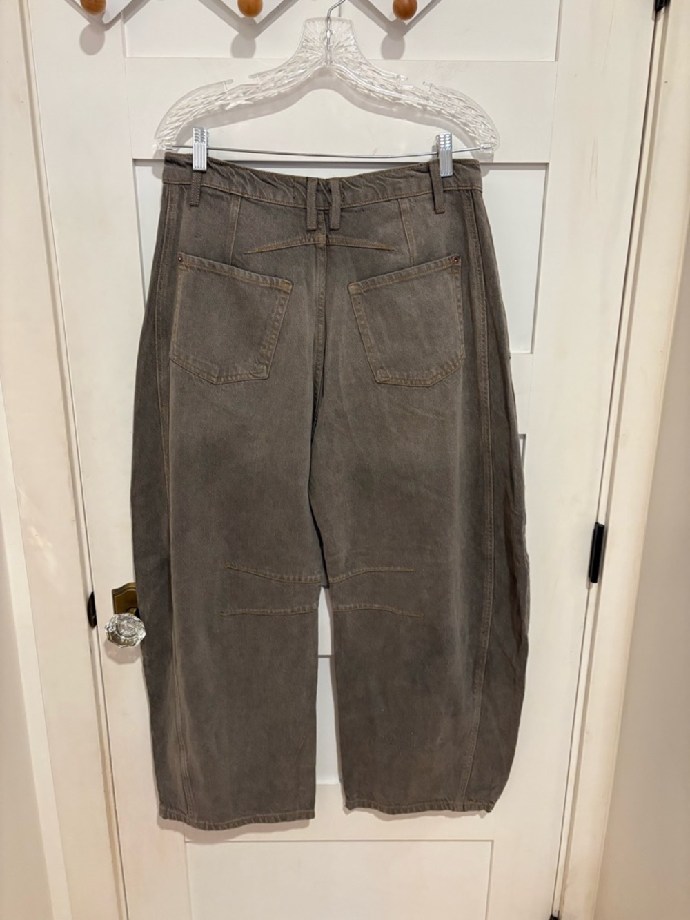 NWOT We The Free Barrel Leg Jeans in Brown/Gray - Picture 2 of 9